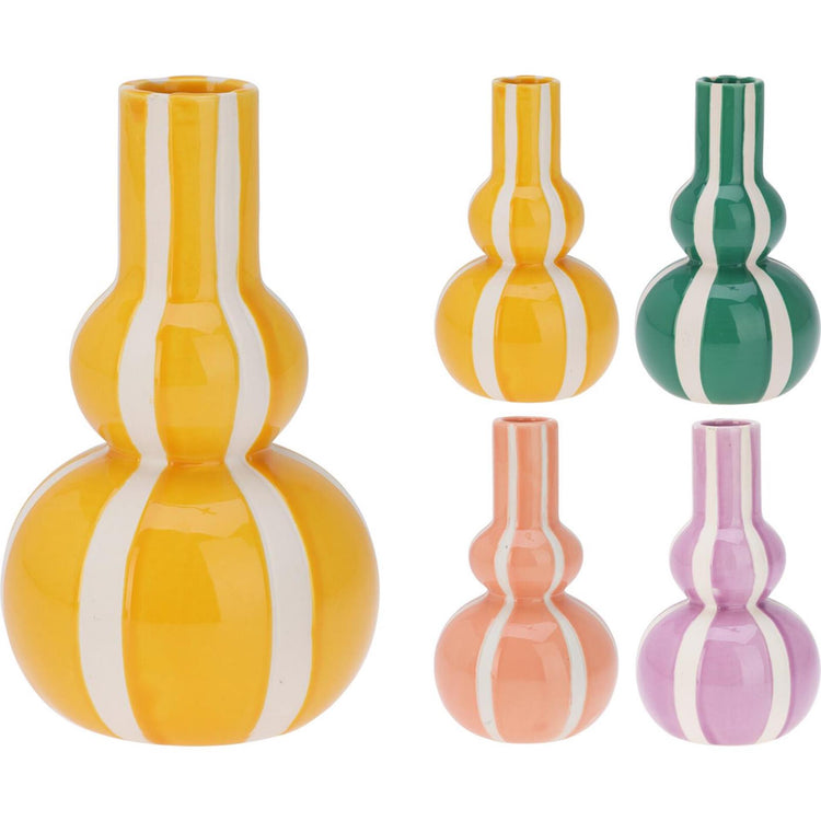 Vase de style maison en forme de boule de dolomite, 4 couleurs assorties