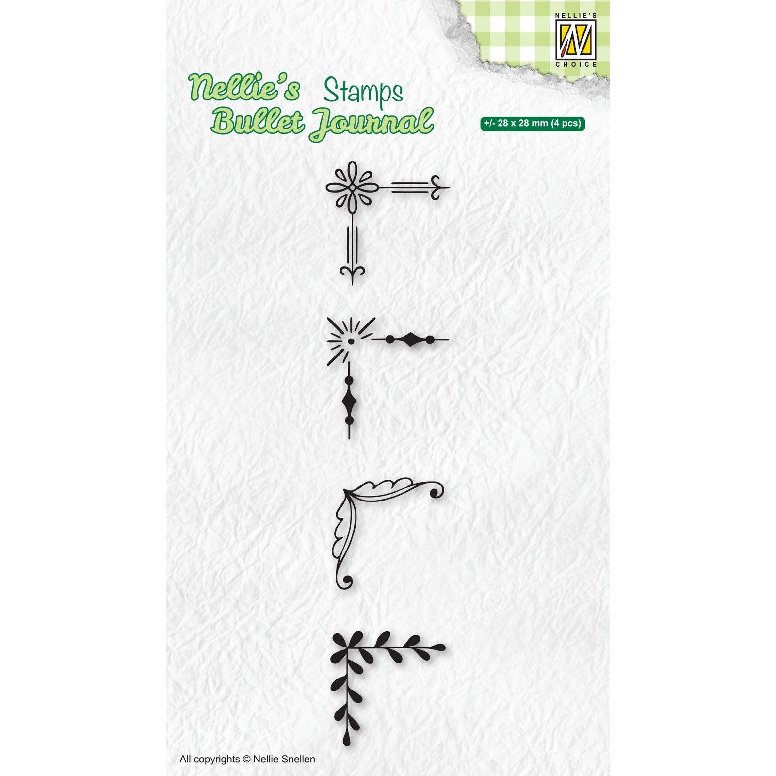Le choix de Nellie • tampons transparents adaptés au jeu de bords du bullet journal de Nellie 2