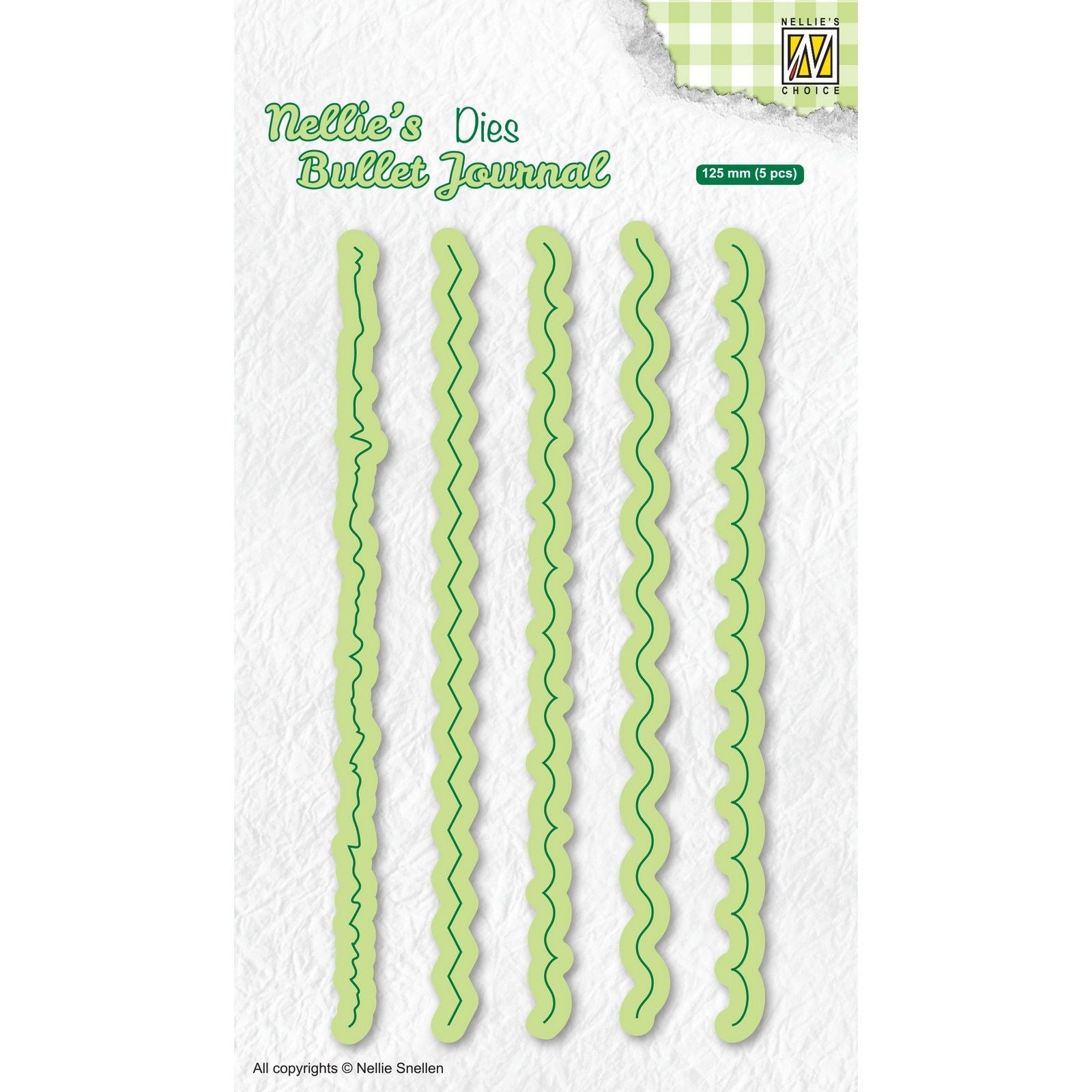 Le choix de Nellie • Matrices de découpe Bullet Journal, bords 5 pièces.