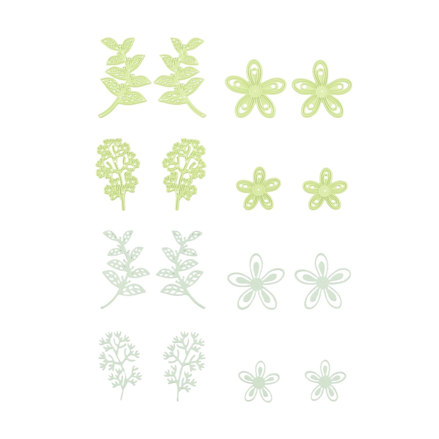 Le choix de Nellie • bullet journal matrices de découpe fleurs 8pcs.