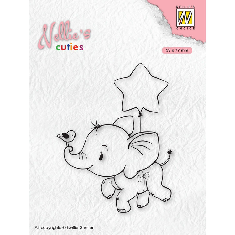 Le choix de Nellie • Nellie's Christmas Cuties tampons transparents éléphant avec étoile