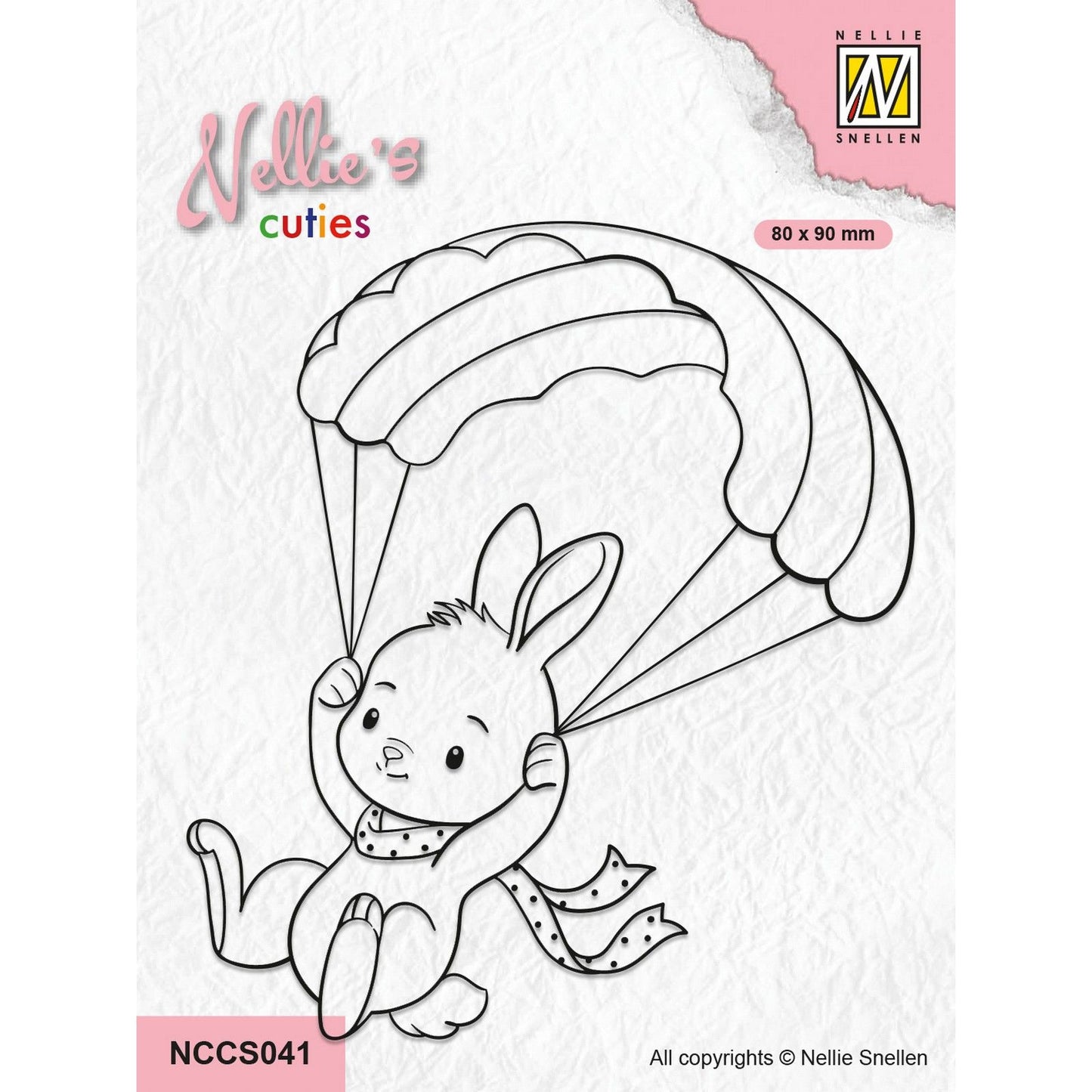 Le choix de Nellie • Nellie's Cuties tampon transparent lapin parachutiste