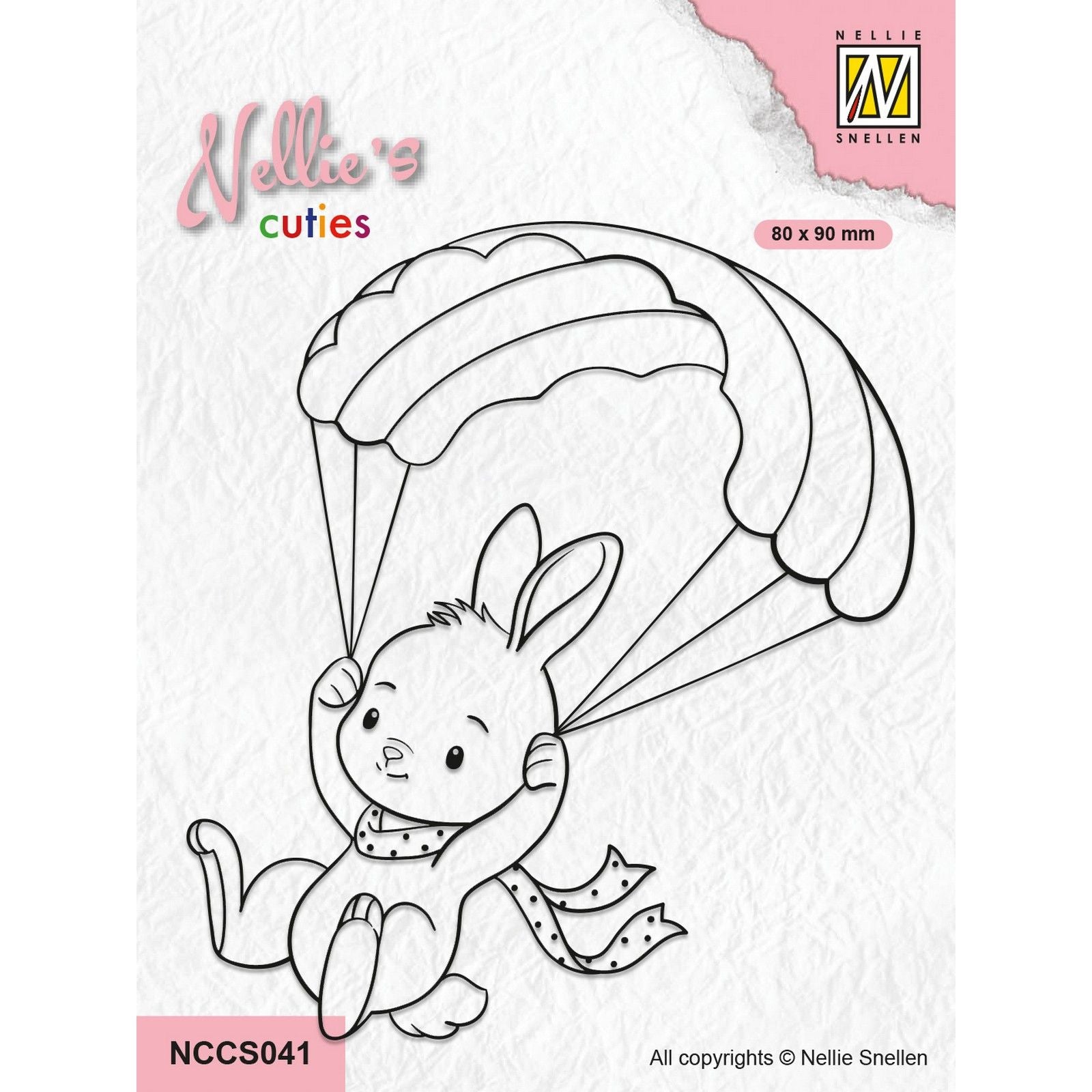 Le choix de Nellie • Nellie's Cuties tampon transparent lapin parachutiste