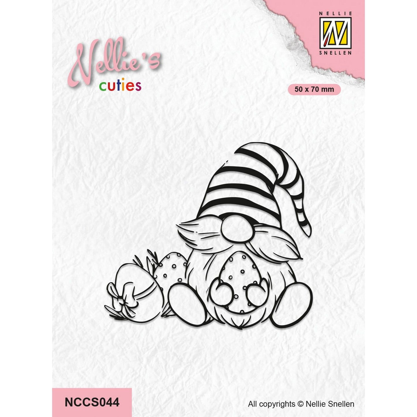 Le choix de Nellie • Nellie's Cuties tampon transparent gnome de Pâques 50x70mm