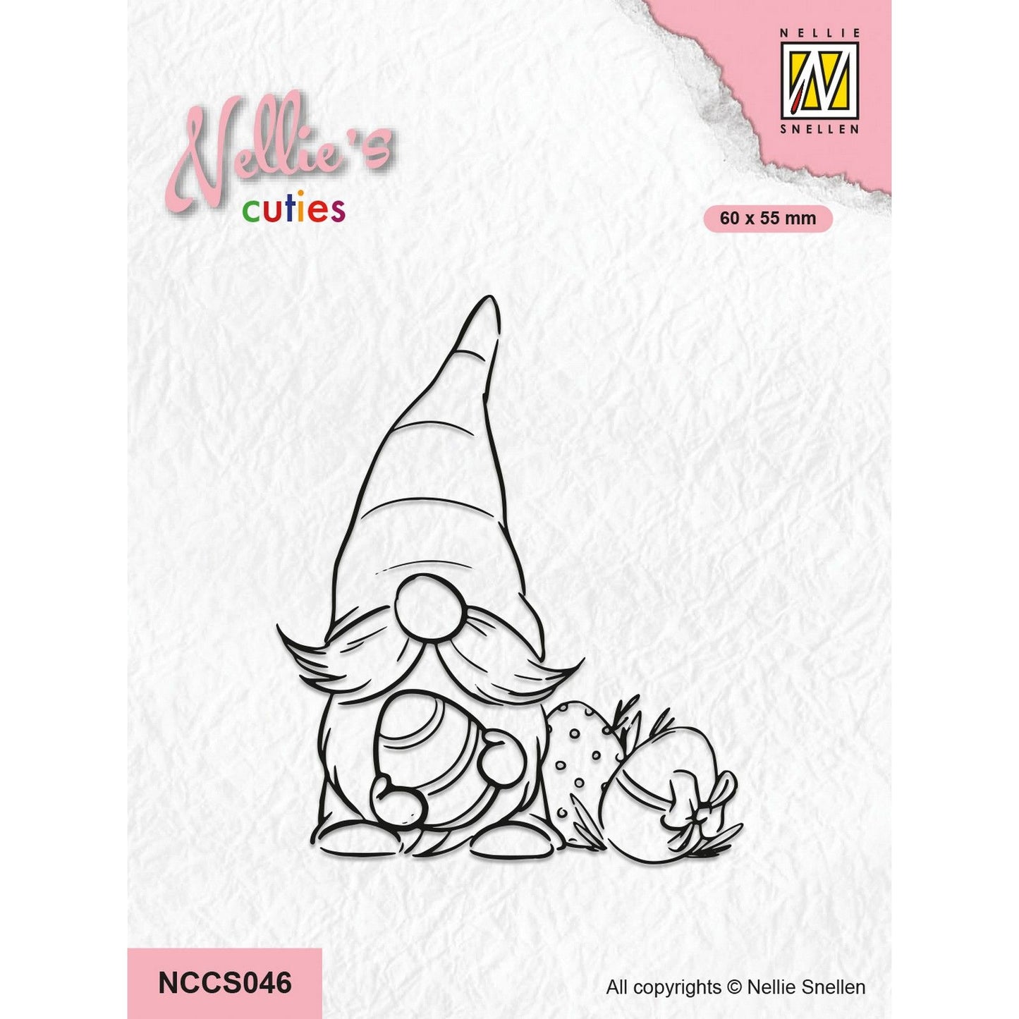 Le choix de Nellie • Nellie's Cuties tampon transparent gnome de Pâques 60x55mm