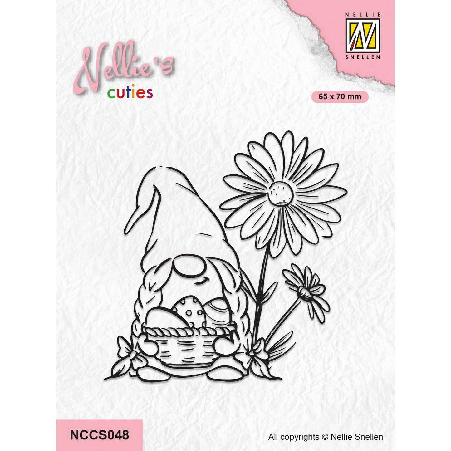 Le choix de Nellie • Nellie's Cuties tampon transparent gnome de Pâques avec fleurs