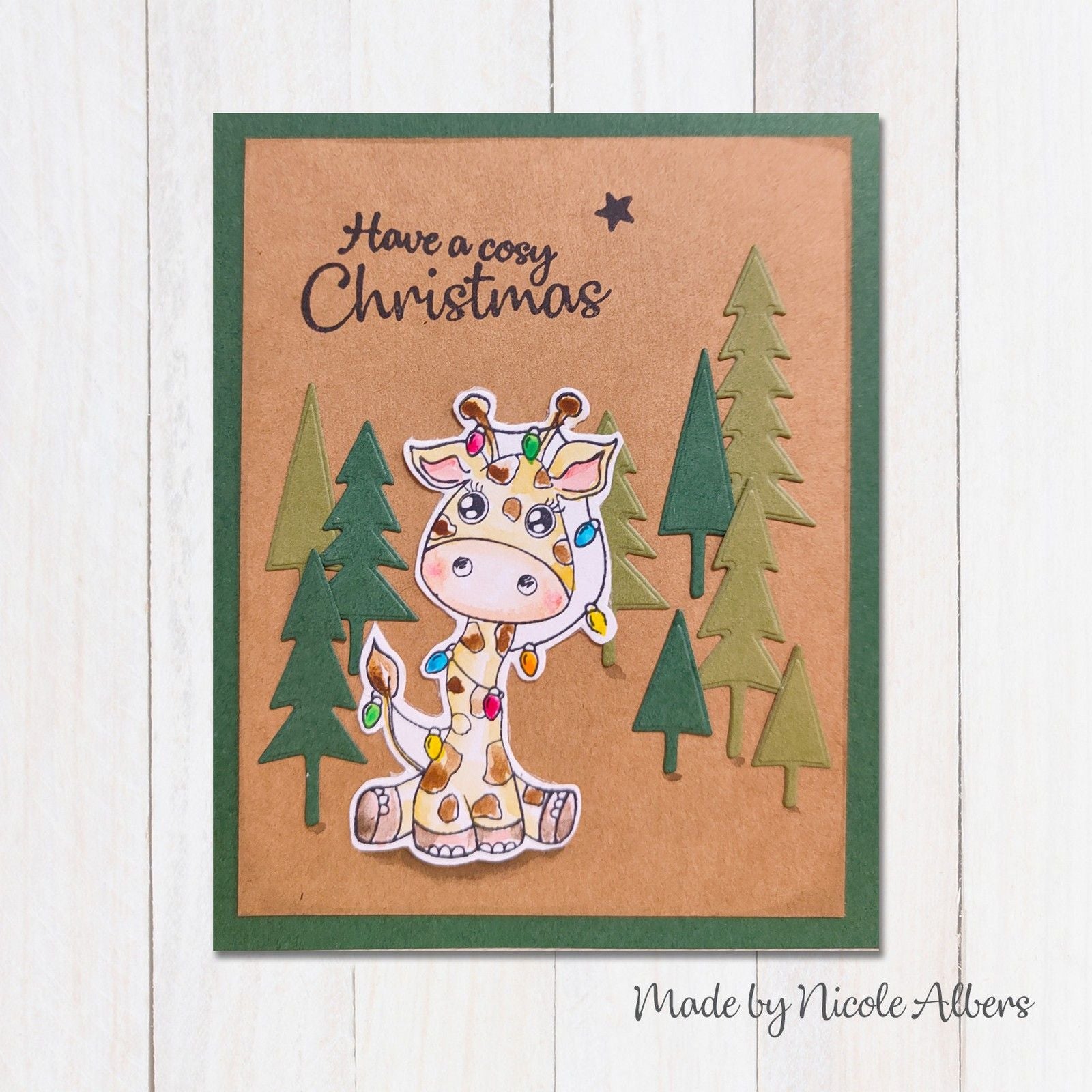 Le choix de Nellie • Timbres transparents mignons girafe