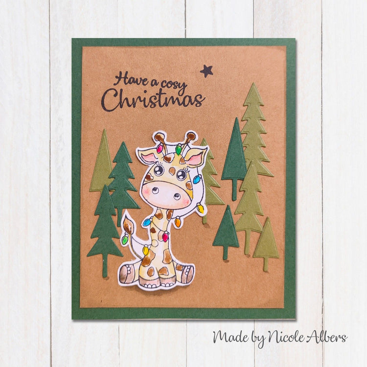 Le choix de Nellie • Timbres transparents mignons girafe