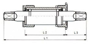 Neco Bother Bracket avec tasses en acier JIS 122,5 31 mm