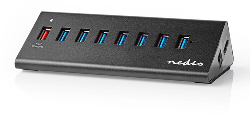 Concentrateur USB Nedis | USB micro-b femelle | USB-A femelle | 8 ports | 1 pièce - uhubup3810bk
