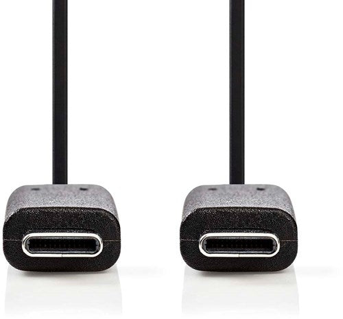 Câble USB Nedis | USB 3.2 génération 1 | USB-C mâle | USB-C mâle | 60 W | 4k à 60 Hz | 5 Gbit/s | nickelé | 3,00 m | rond | pvc | noir | boîte - ccgb64700bk30