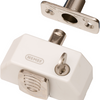 Nemef 2566 1 serrure à cylindre superposé pour fenêtre ouvrant vers l'extérieur | 1 clé | couleur : blanc. | finition : couvercle en plastique blanc - 9256601000
