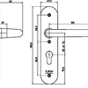 Nemef 3253 s raccord bouclier court arrondi | d tabouret-tabouret | kit de montage | pennée | maneton 8mm | f1 aluminium | ke55-ke55 - 9325319550