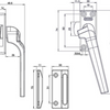 Nemef 38pk ls serrure de fenêtre | came pour position entrouverte | gauche - 9003804462