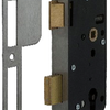 Nemef 4401 4402 serrure de porte de sécurité | skg** | dm60mm | pc72mm | trou de manivelle 8mm | plaque frontale en acier inoxydable 24x235mm arrondie | Loquet et pêne dormant en laiton | docteur 2+4 - 9440217602