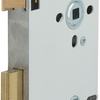 Nemef 644 serrure de porte de salle de bain | dm60mm | WC72mm | trou de manivelle 8mm | plaque frontale en acier peint 20x235mm arrondie | Loquet et pêne dormant en laiton | docteur 2+4 - 9064404672