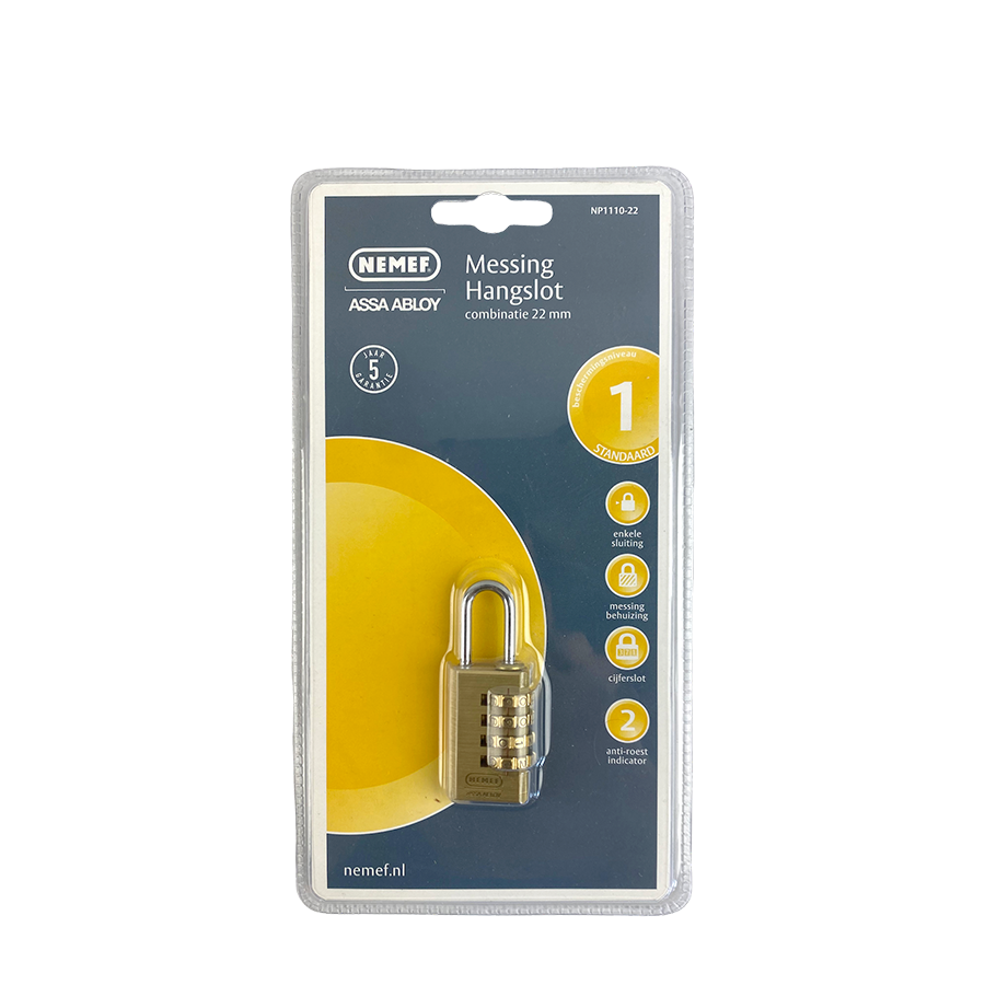 Combinaison de cadenas Nemef en laiton 22mm