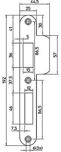 Nemef p 4139 17 h dr.2+4 gâche - 9413990177