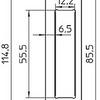 Gâche Nemef p 4915 | acier galvanisé 23x114,8mm arrondi | emballage en vrac | emballé par 10 pièces | docteur 1+2+3+4 - 9491590145