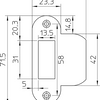 Gâche Nemef p1255 | laiton 23,3x71,5mm arrondi | dr 1+2+3+4 - 9125590540