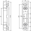 Nemef vs 5105 gâche supplémentaire | plastique avec plaque de réglage arrondie en acier 25x115mm | réglable | avec pièce de remplissage | docteur 1+2+3+4 - 9510501000