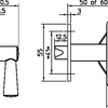 Loquet de toilette Nemef 2705 4-50mm | diamètre 50 mm - 9270504500