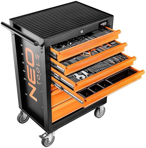 Desserte à outils Neo 7 tiroirs métal, remplie 129 pièces - 6480470