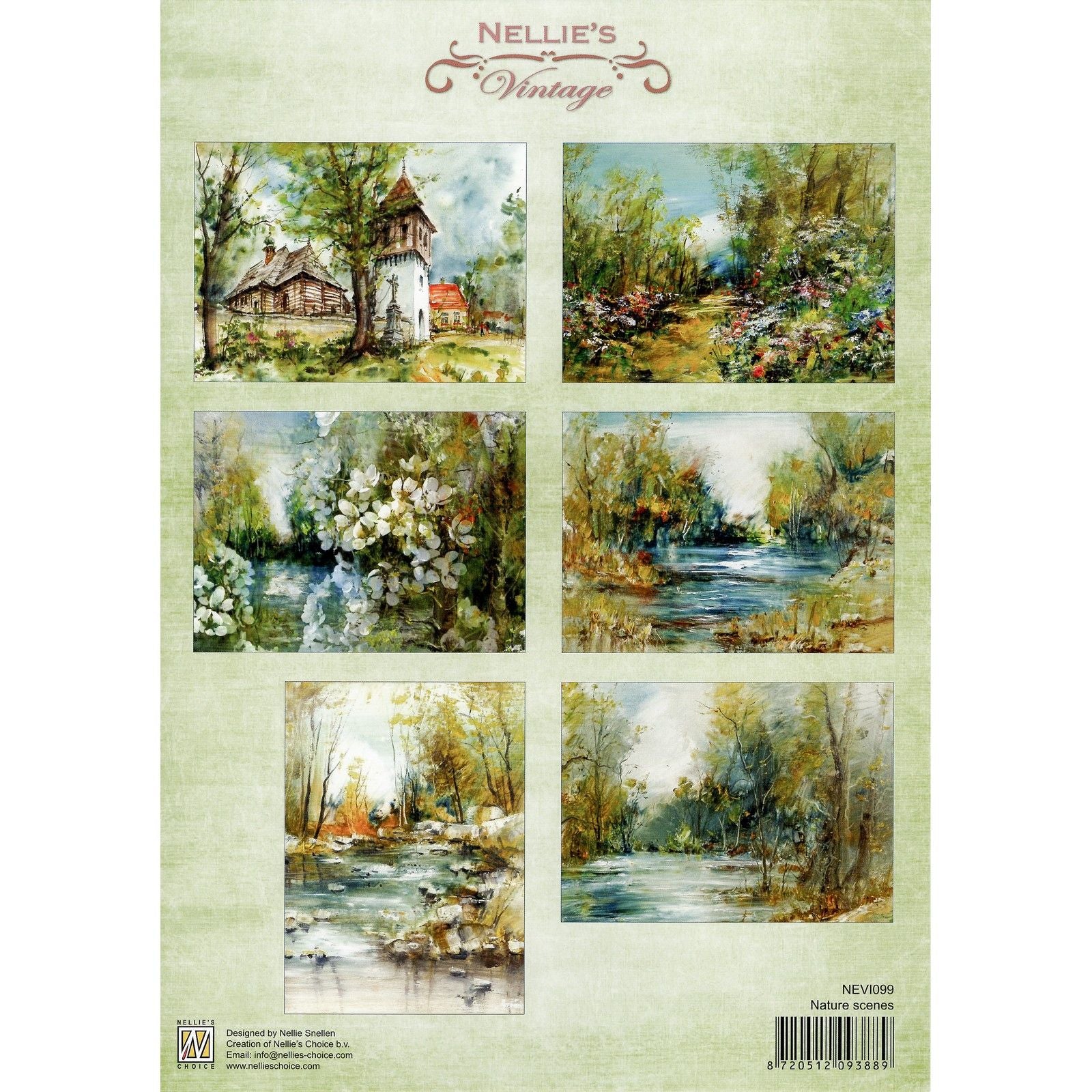 Le choix de Nellie • feuille découpée vintage scènes de la nature a4