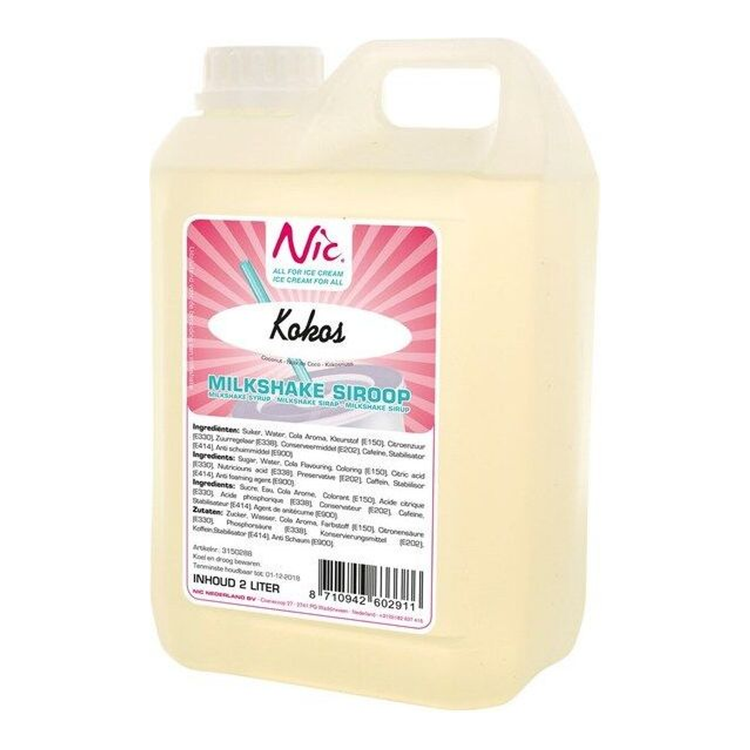 Nic frusco milkshake sirop noix de coco (2 litres)