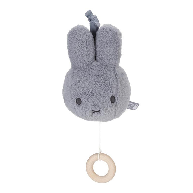 Tiamo Miffy boîte à musique pelucheux bleu