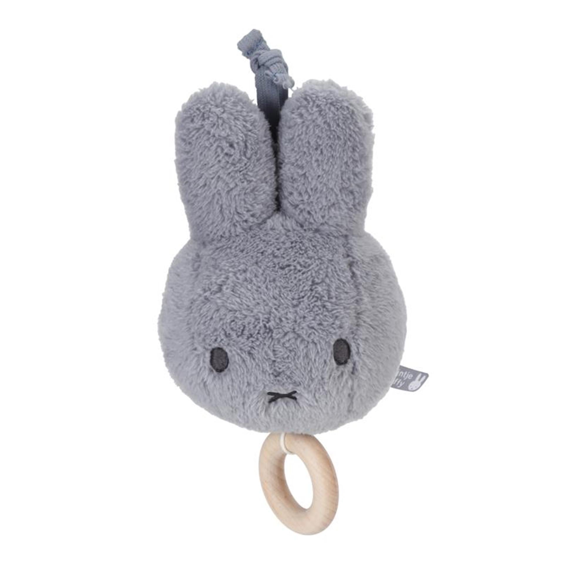 Tiamo Miffy boîte à musique pelucheux bleu
