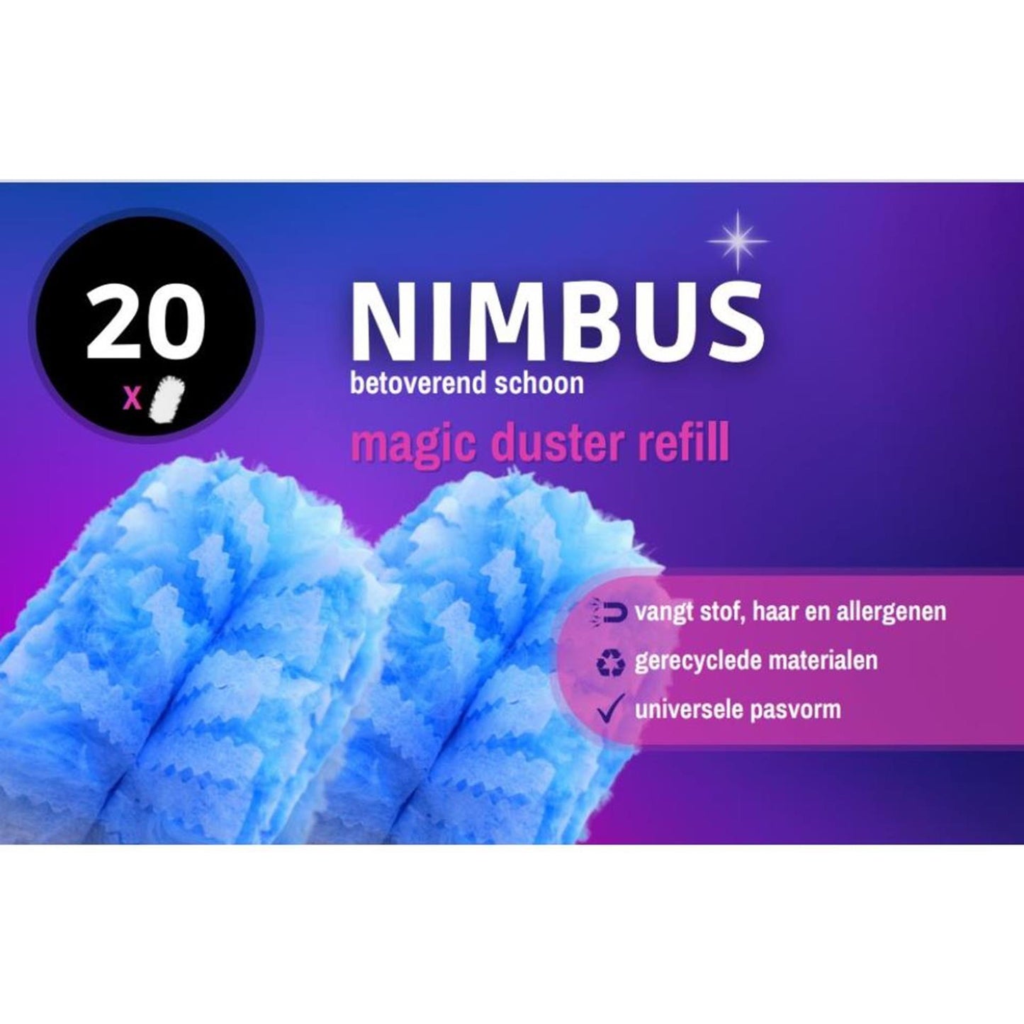 Nimbus magic Duster Remployer 20 pièces