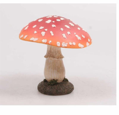 Statue de jardin décoration inspirée des saisons champignon 7x7x10 cm
