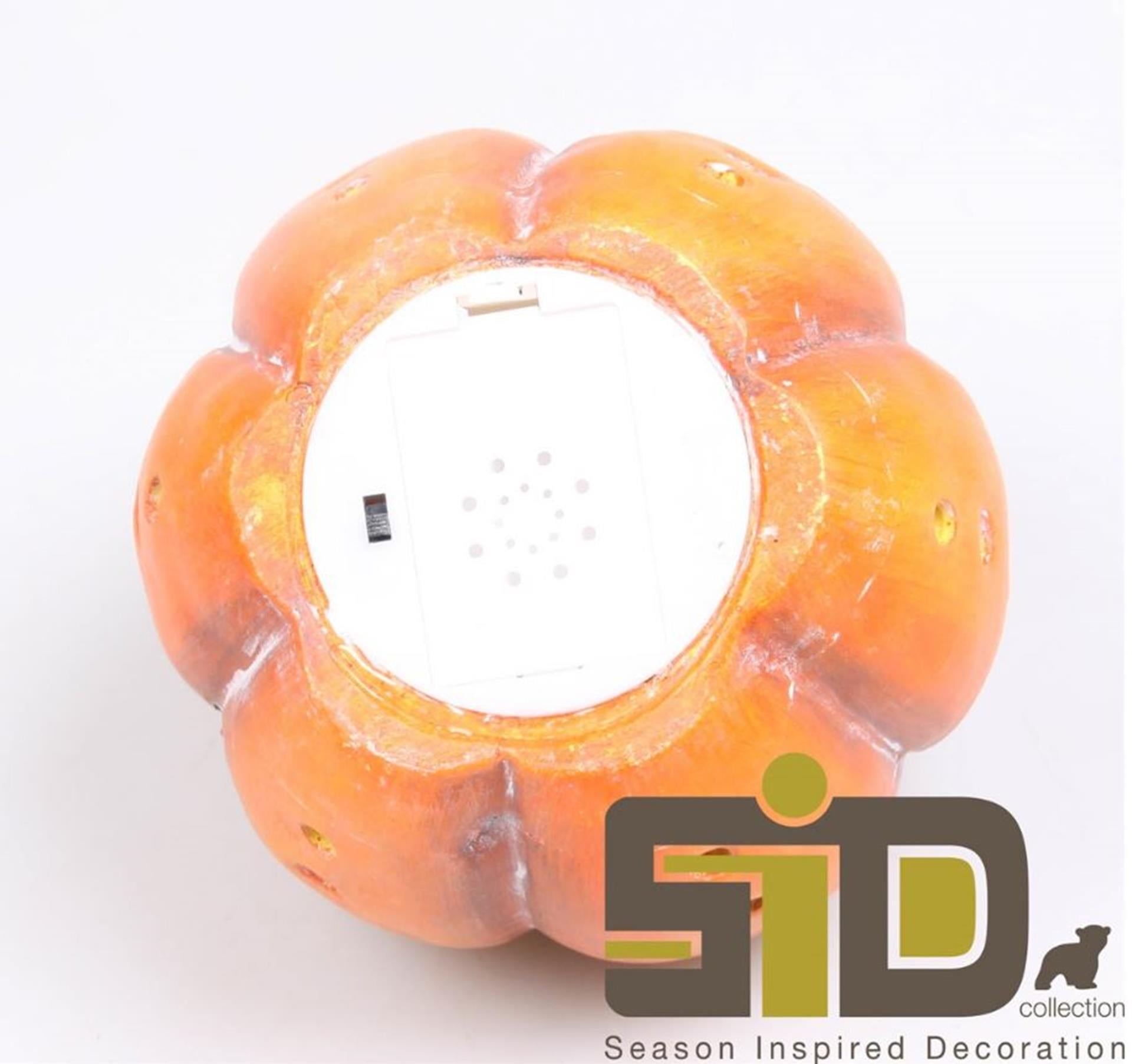 Citrouille de décoration inspirée des saisons avec éclairage LED h14cm