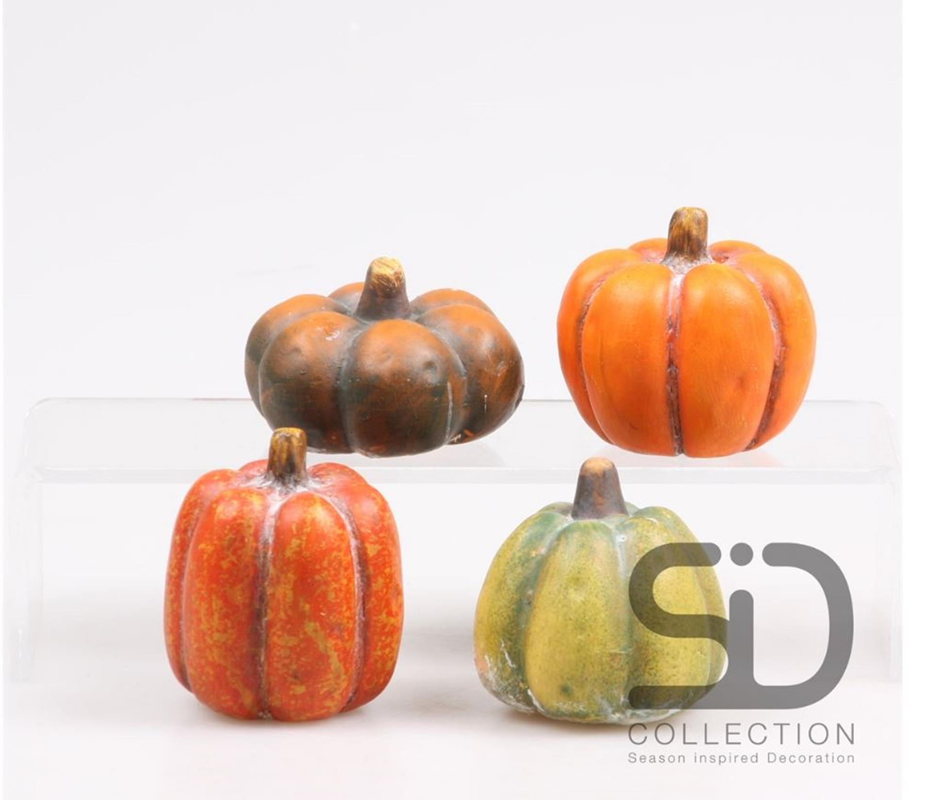 Décoration inspirée de la saison citrouille polystone petit 5x5x6cm