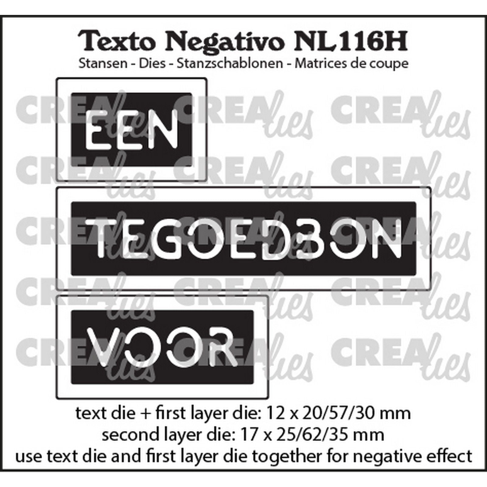 Crealies • texto negativo un bon pour