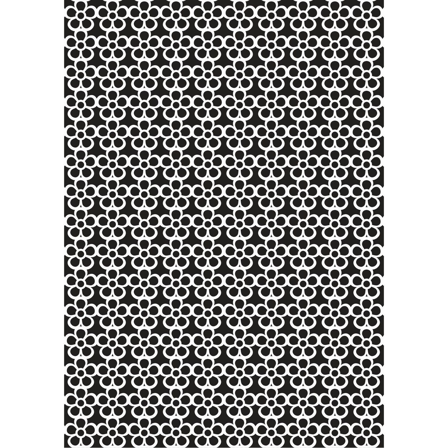 Le choix de Nellie • pochoir technique mixte a5 motif floral