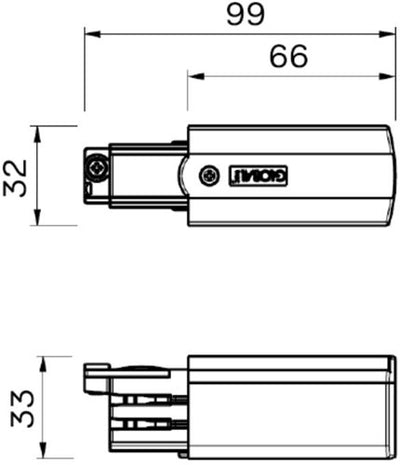 Pièce de connexion nordique pour. rail aluminium droit triphasé 5050019