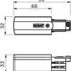 Pièce de connexion nordique pour. rail blanc gauche triphasé 5050015