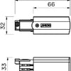 Pièce de connexion nordique pour. rail noir droit 3-fa 5050021