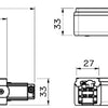 Pièce d'angle nordique fixe à 90°. pour. rail blanc gauche 5050030