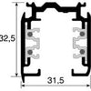 Rail nordique blanc 3 phases 2 mètres 5050005