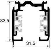 Rail nordique blanc 3 phases 3 mètres 5050008