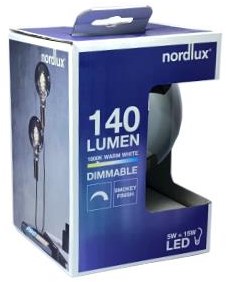 Nordlux Globe LED G125 E27 5-15W 1800K Filament Spirale Gris Intensité Variable - 2760140