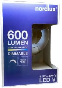Nordlux Globe LED G200 E27 8,5-48W 2000K Filament Spirale Or Intensité Variable - 2760210