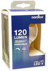 Nordlux Globe LED G95 E27 3,5-15W 1800K Rétro Déco Or Dimmable - 2760135