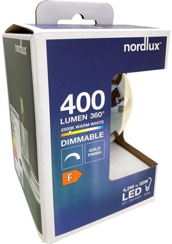Nordlux Globe LED G95 E27 4,2-35W 2500K Filament Or Intensité Variable - 2760130