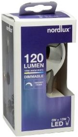 Nordlux led gls e27 5-13w 1800k filament spirale gris dimmable - 2760060