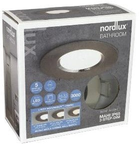 Spot encastrable LED Nordlux mahi 8,5W chrome sablé IP65 - 4801476
