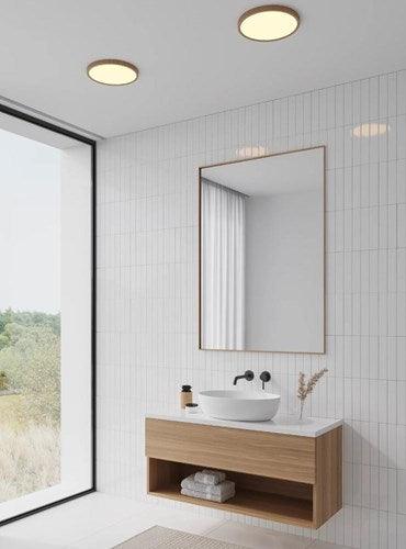 Nordlux plafonnier LED oja 29 bois 17w 2700k blanc chaud 29cm - 4802319